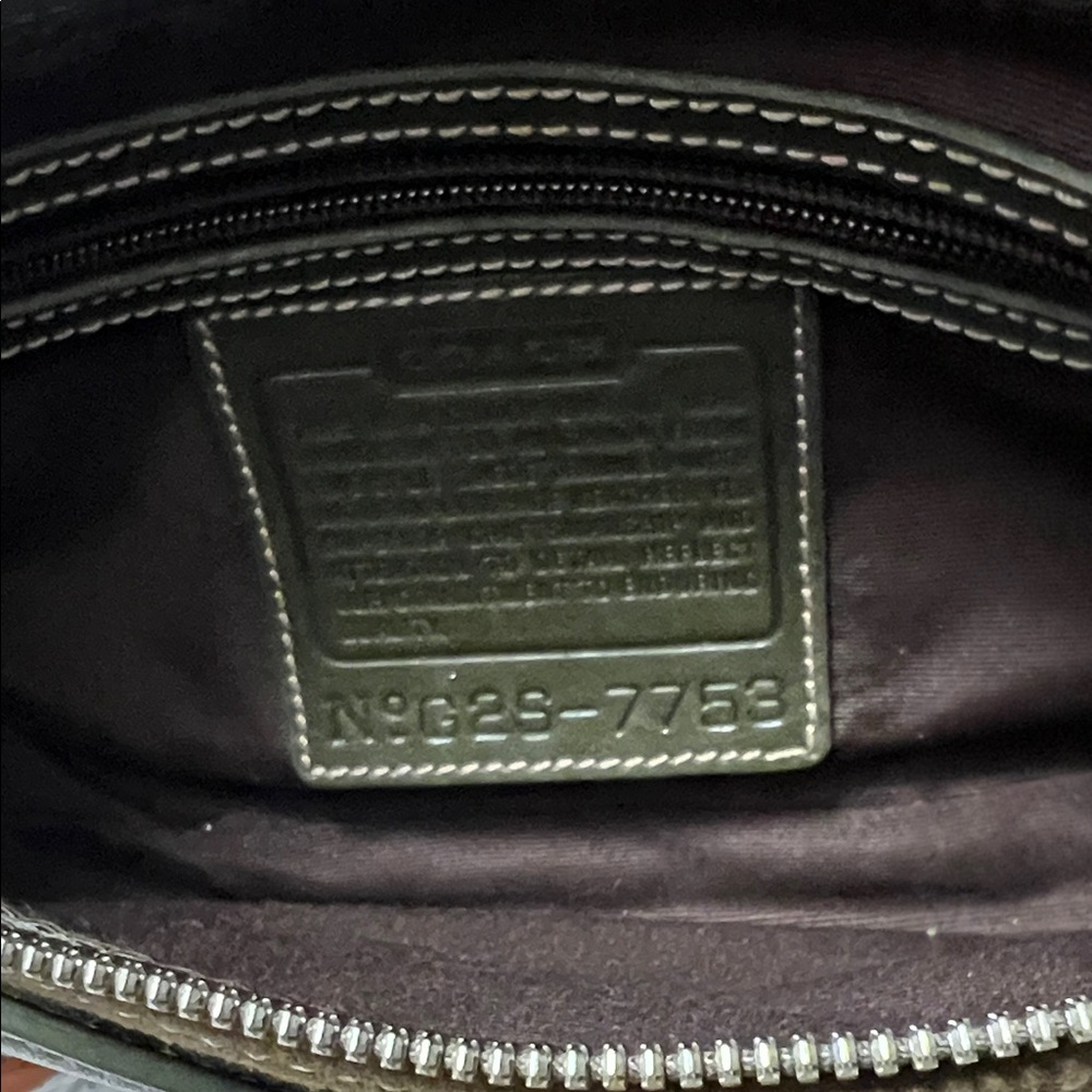Coach Olive Green Suede Mini Bag - Picture 7 of 7